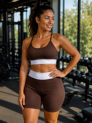 Conjunto fitness bermuda + top alcinha
